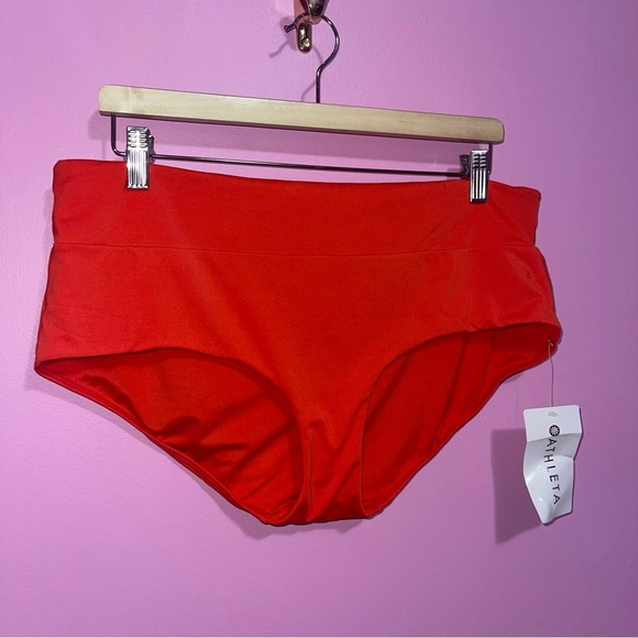 Athleta Bikini Bottom Women's Size XL Vermillion Essential Swim Boyshort NWT - Picture 5 of 10